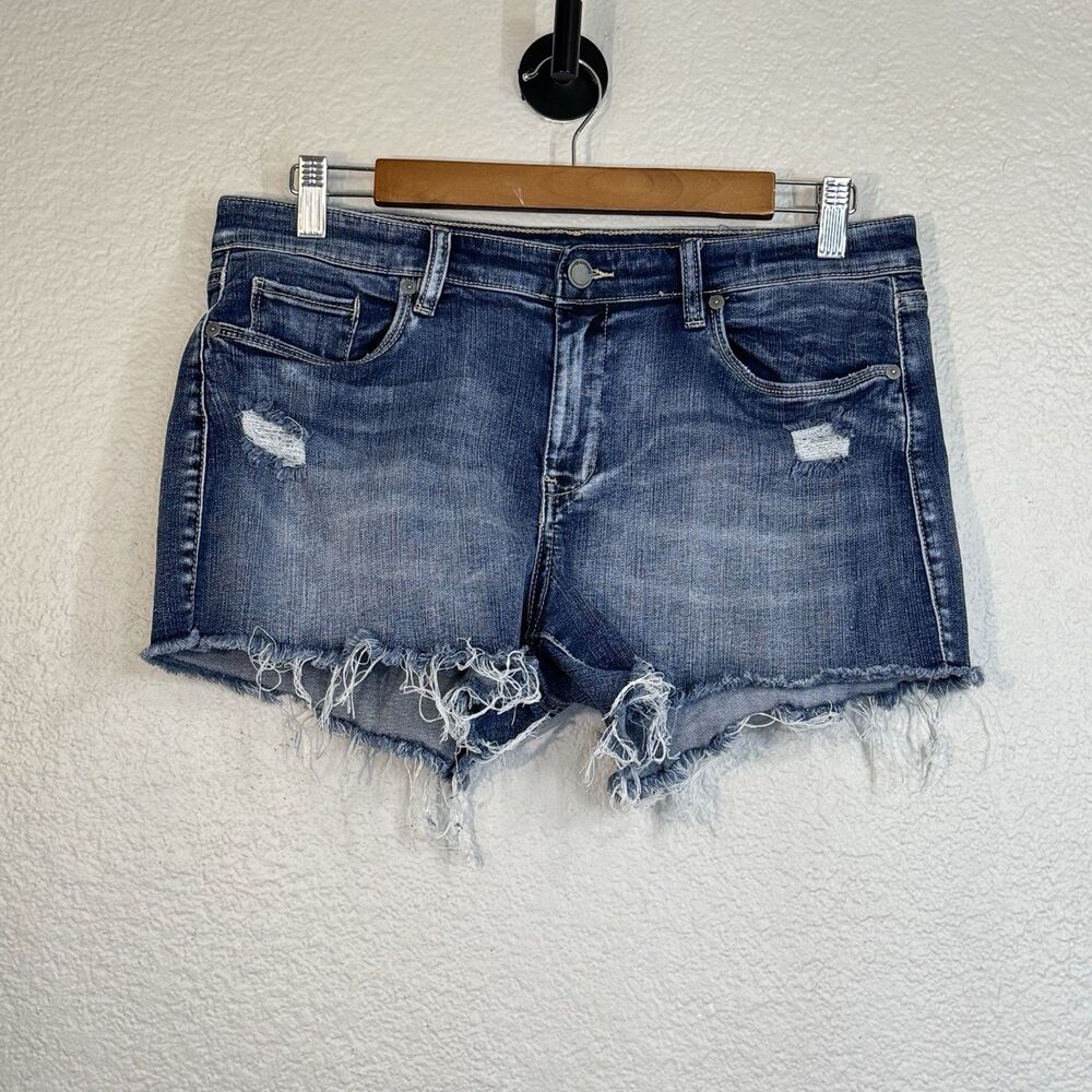 BLANKNYC The Astor Jean Shorts Cut Off Distressed Stretch Denim Women 30